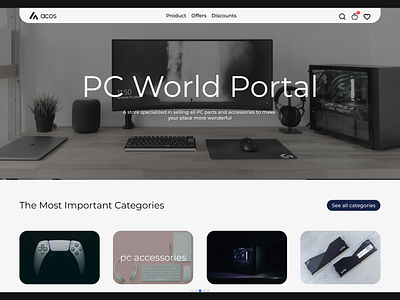 online store selling store for parts and portable electronics design graphic design ui ux web website