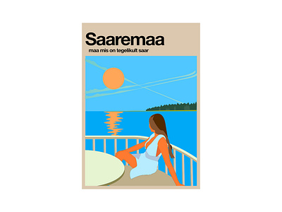 Postcard "Saaremaa" graphic design illustration vector