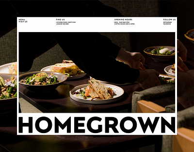 Homegrown | Garden Centre center garden gardering homewares landing page minimal ui ux web website