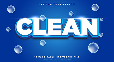 Clean 3d editable text style Template extra clean