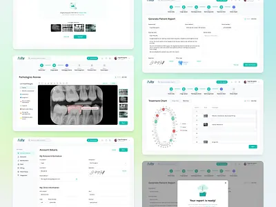AI dentistry SaaS | Web app ai dashboard dental dentist dentistry desktop green healthtech medtech product design saas tech ui