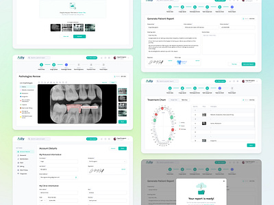 AI dentistry SaaS | Web app ai dashboard dental dentist dentistry desktop green healthtech medtech product design saas tech ui