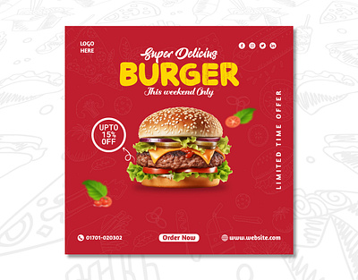 Instagram Post Design | Social Media Post Design | Restaurant banner banner ads banner design branding design facebook ad facebook ads facebook banner graphic design illustration instagram post design restaurant design social media design social media post design ui web banner web design web post