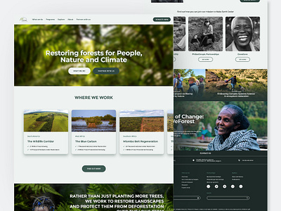 Reforestation Website - Responsive Website UI/UX Design appdesign ui uiinspiration uiuxdesign userinterface ux uxdesign web design webdesign