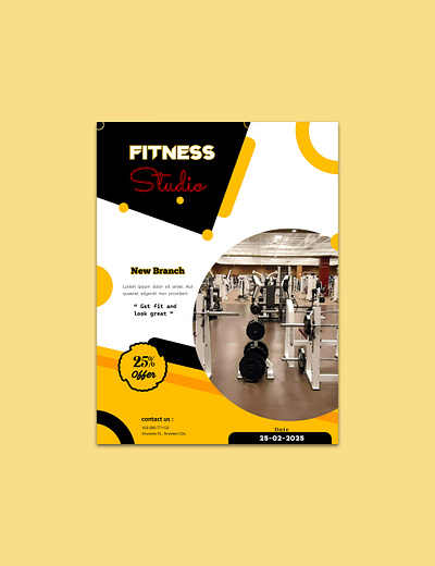 Bold & Energizing: Fitness Studio Grand Opening Poster Design 3d animation app branding design fitness graphic design illustration logo motion graphics poster ui ux vector website