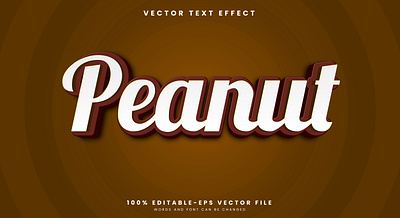 Peanut 3d editable text style Template cracker