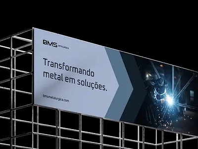 BMS Metalúrgica - Visual Identity brand brand identity branding factory hexagon identity logotype metal metallurgy metalúrgica visual identity