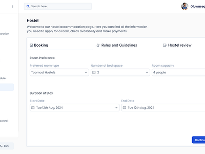 hostel booking: booking hostel booking uiux