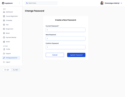 change password change password uiux