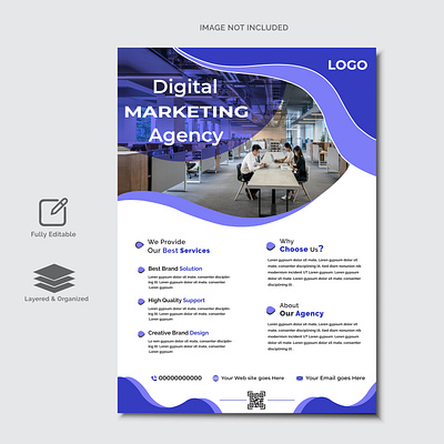 corporate flyer design for a digital marketing company advertisement advertising agency branding brochure commercial company corporate digital marketing agency flyer design graphic design marketing poster print print itwm promotion social trend