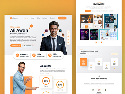 Personal Portfolio website design in figma branding designer portfolio figma graphic design landing page personal portfolio design perssonal site portfilio portfolio website design protfolio design protfolio web design protfolio website templates ui uiux user experience website