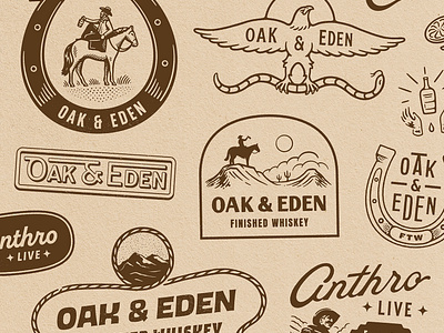 Oak & Eden cowboy eagle horse horse shoe merch oak eden rope vintage western whiskey yellowstone