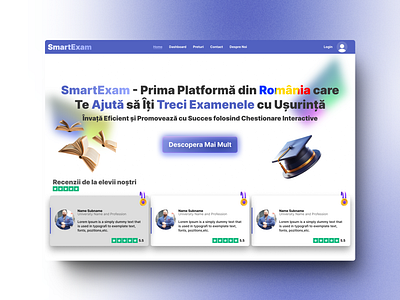 SmartExam - UI/UX Design landing page ui web design web site