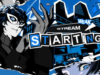 STREAM OVERLAY - PERSONA™ animation branding gaming graphic design joker motion graphics overlay persona persona 5 stream overlay stream pack twitch twitch overlay twitch pack
