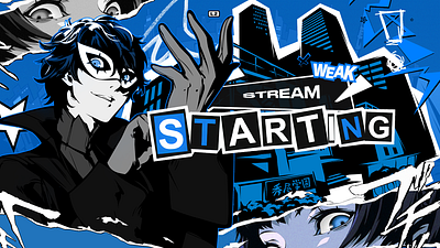 STREAM OVERLAY - PERSONA™ animation branding gaming graphic design joker motion graphics overlay persona persona 5 stream overlay stream pack twitch twitch overlay twitch pack