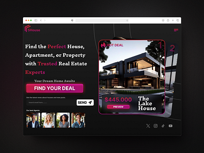 5House Real Estate Web Design - UI/UX Concept landing page realestate ui ux web design web site