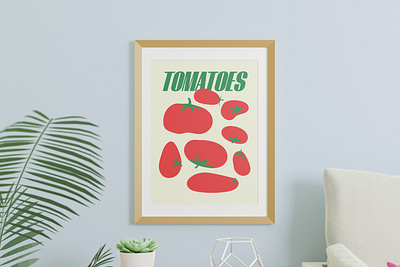 Tomatoes poster graphic design illustration poster print tomato