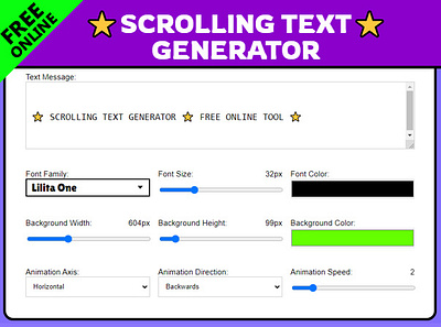 Text Scroll Animation animation font free freebie led news ticker scrolling text text