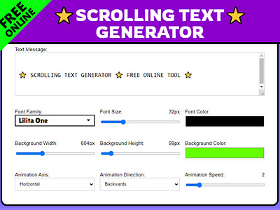 Text Scroll Animation animation font free freebie led news ticker scrolling text text