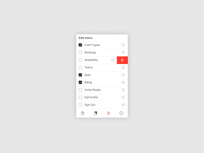 Edit menus daily dailyui design edit menus ui