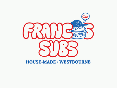 Franco's Subs artist custom type design drawing eatery food and beverage food branding food logo graphic design illustration illustrator logo branding sandwich logo sub brand typography