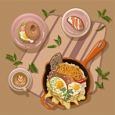 Breakfast breakfast design illustration illustrator photoshop vector