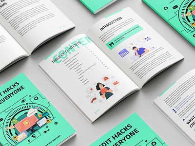 Credit Hacks for Everyone book layout book mockups book typography cover design creative layouts custom covers design design inspiration illustration ui