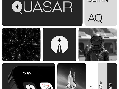 Quasar 3d animation branding graphic design logo motion graphics ui