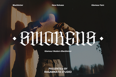 Smorens - Glamour Blackletter Font blackletter blackletter font elegant font fonts glamour tatto tatto font vintage