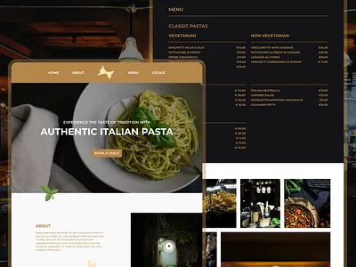 Pasta shop website classy food website hotel booking hotel menu hotel website italian food website italy landing page local shop website menu design mockup modern pasta shop pasta website pizza shop ui web design website design website ux