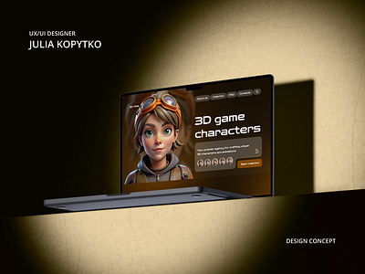 3D Characters | UX/UI design concept 3d 3dcharacters characters design figma juliakopytko landing page ui ui design uiux ux ux design uxui webdesign