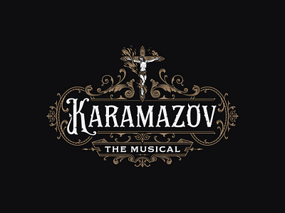 Karamazov - The Musical brand identity branding christ christian cross graphic design jesus logo logo design musical occult sophisticated typeface typographic typography victorian victorian design vintage vintage design vintage logo