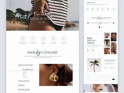 Sunkissed - Summer Jewelry branding clean concept fashion jewelry minimal minimalistic summer ui uidesign webdesign website