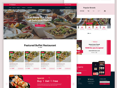 Restaurant Buffet Website Design branding buffet buffet restuarent design graphic design landing page restuarent restuarent buffet restuarent design restuarent website ui uiux uiux design website website design