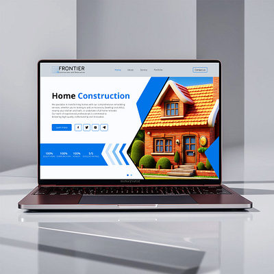 Construction website design mobile app design