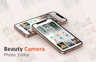 BEAUTY CAMERA APP UI app store apps graphics mobile app play store ui uiux user interface