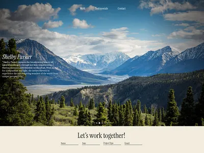 Portfolio Site - Shelby Parker branding business design graphic design landing page photography portfolio ui ux web design