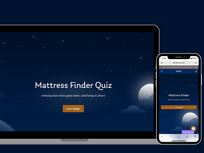 MLILY Mattress Finder Quiz development ui