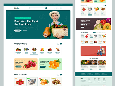 Creative Grocery Ecommerce Website Design animation cart clothing e commerce food tech landing page grocery app grocery delivery grocery delivery landing page interface landing page online business online shopping online store product cart product design shopify template shopping startup store website