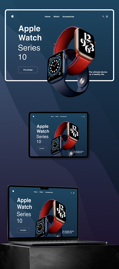 Apple Watch Website Ui Design applewatch design designer figma landingpage modernwebsite ui uiux userinterface ux watch web websitedesign websiteui