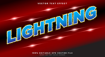 Lightning 3d editable text style Template flash