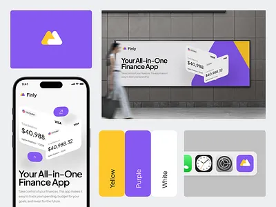 Identity for Finance App app bank branding clean design finence fireart identity ui ux