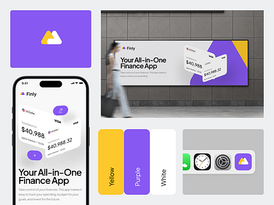 Identity for Finance App app bank branding clean design finence fireart identity ui ux