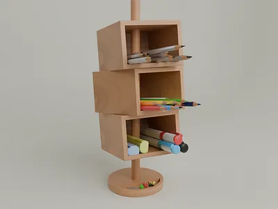 Pencil Organizer - made in Blender 3D 3d blender