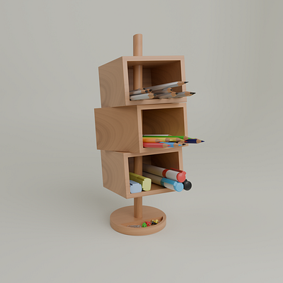 Pencil Organizer - made in Blender 3D 3d blender