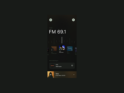 radio tuner app mobile music radio ui ux