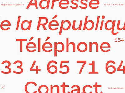 Ralphi Sans Variable Typeface design font jurizaech red type typeface typography variable