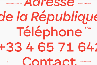 Ralphi Sans Variable Typeface design font jurizaech red type typeface typography ui variable