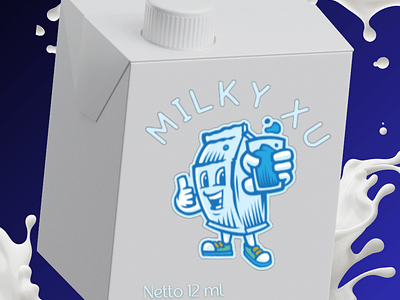 Milky Xu - Logo Design branding designer graphic design logo logodesign milk milky ui