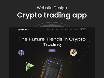 Crypto trending app website design application creativity cretaive desing crypto cryptocurrency dark design digital transaction ewallet minimal design mockup trading ui ux